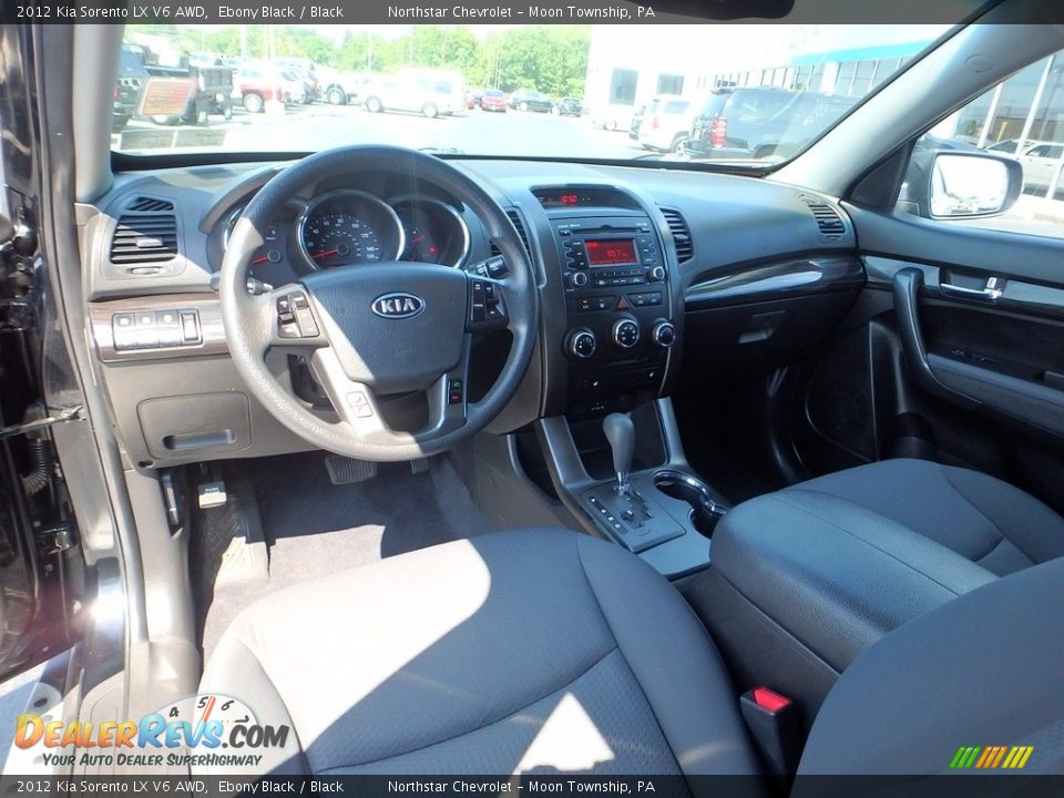 2012 Kia Sorento LX V6 AWD Ebony Black / Black Photo #22