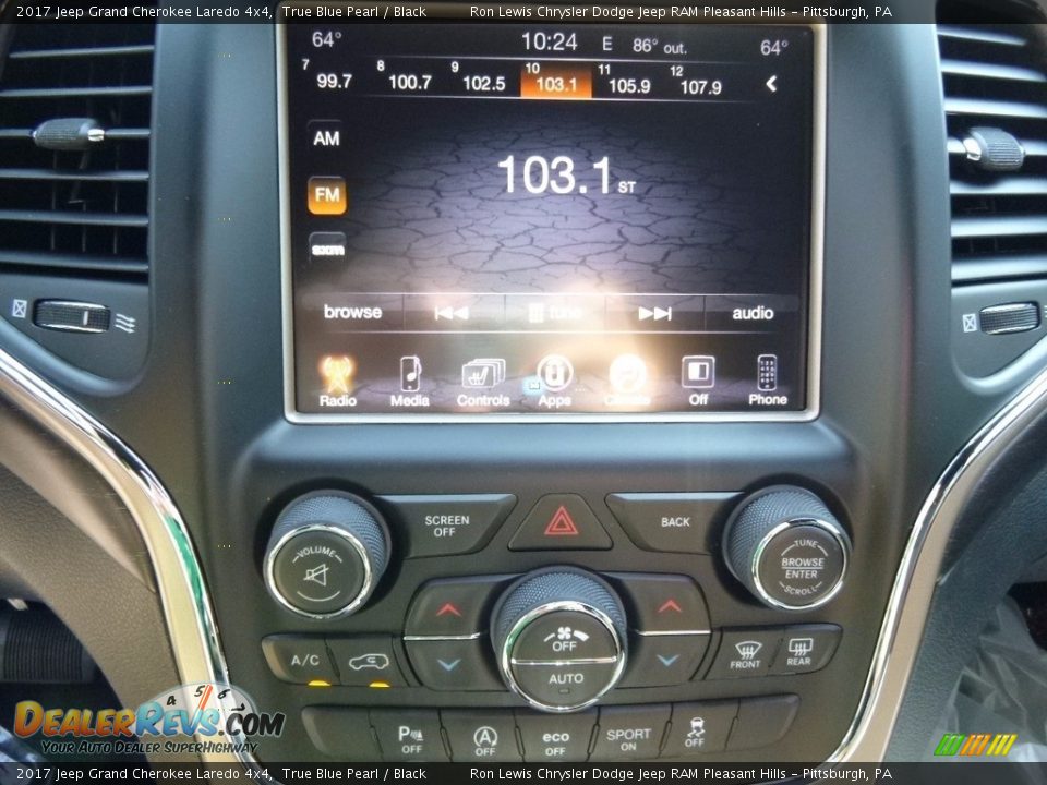 2017 Jeep Grand Cherokee Laredo 4x4 True Blue Pearl / Black Photo #20