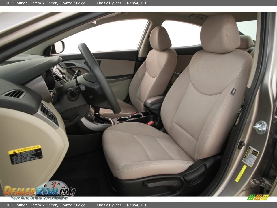 2014 Hyundai Elantra SE Sedan Bronze / Beige Photo #5