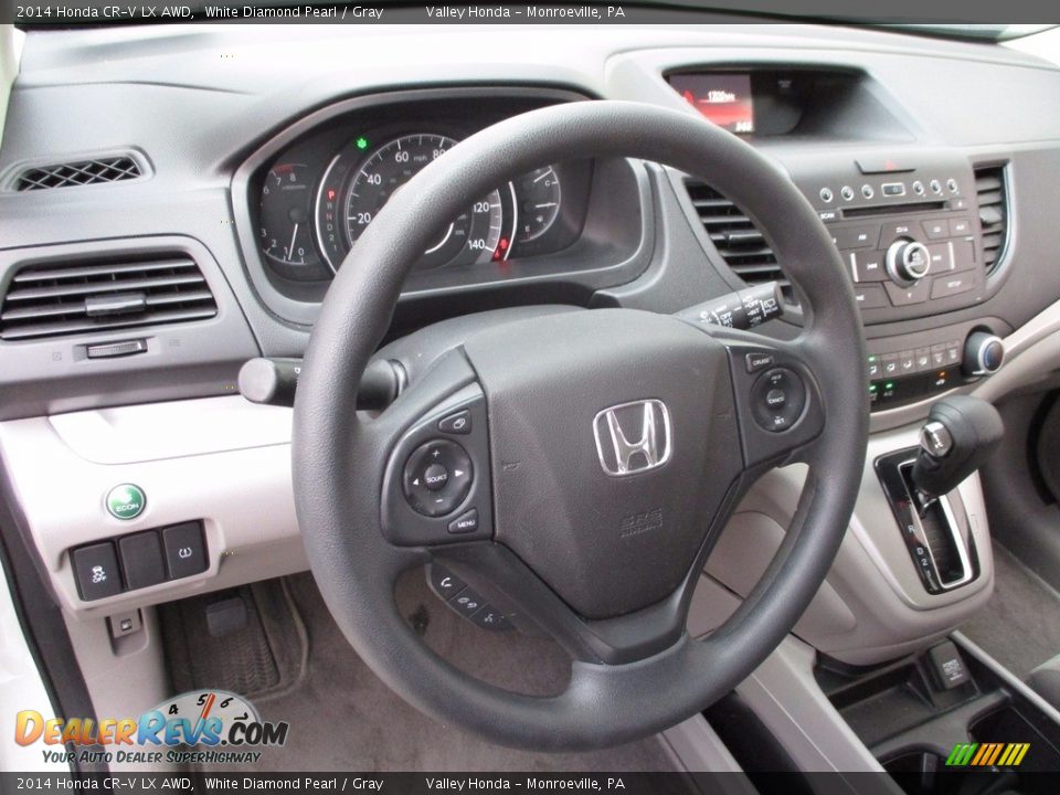 2014 Honda CR-V LX AWD White Diamond Pearl / Gray Photo #14