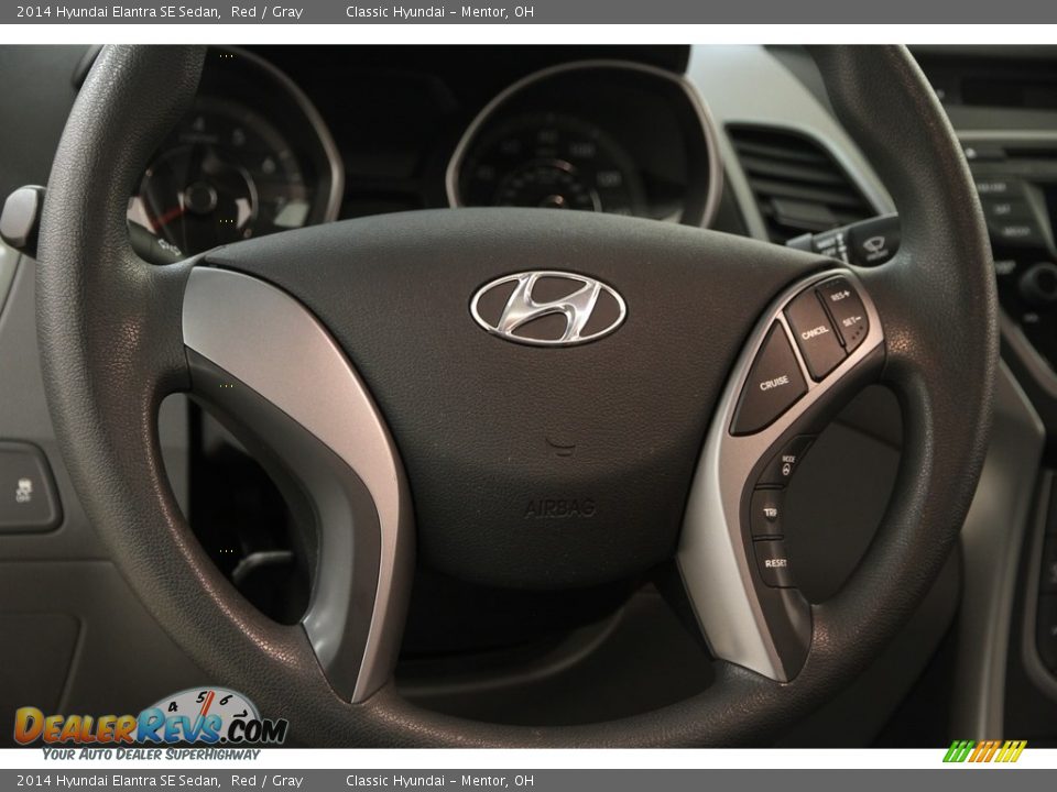 2014 Hyundai Elantra SE Sedan Red / Gray Photo #7