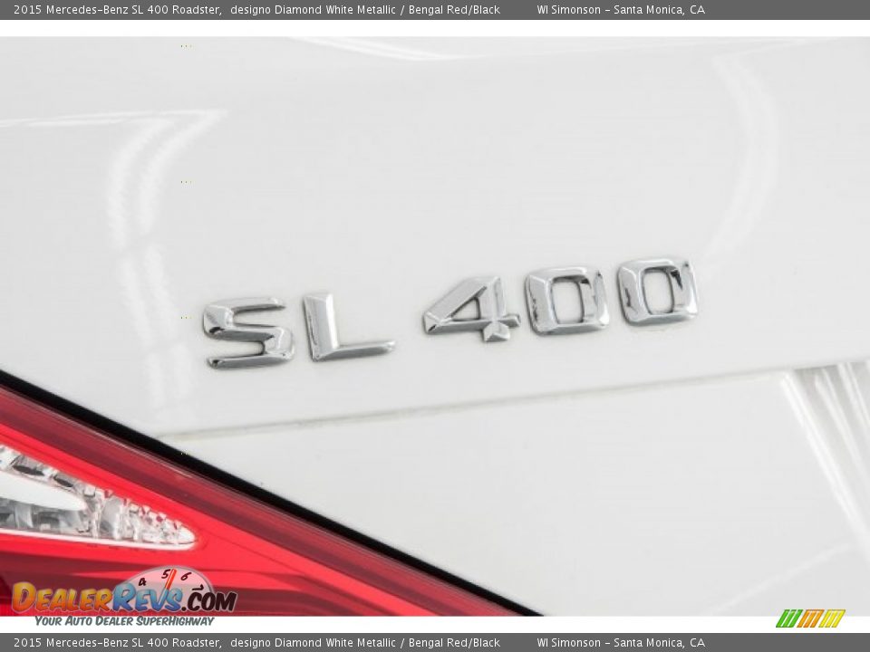 2015 Mercedes-Benz SL 400 Roadster designo Diamond White Metallic / Bengal Red/Black Photo #7