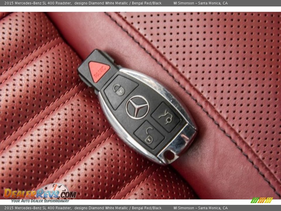 2015 Mercedes-Benz SL 400 Roadster designo Diamond White Metallic / Bengal Red/Black Photo #11