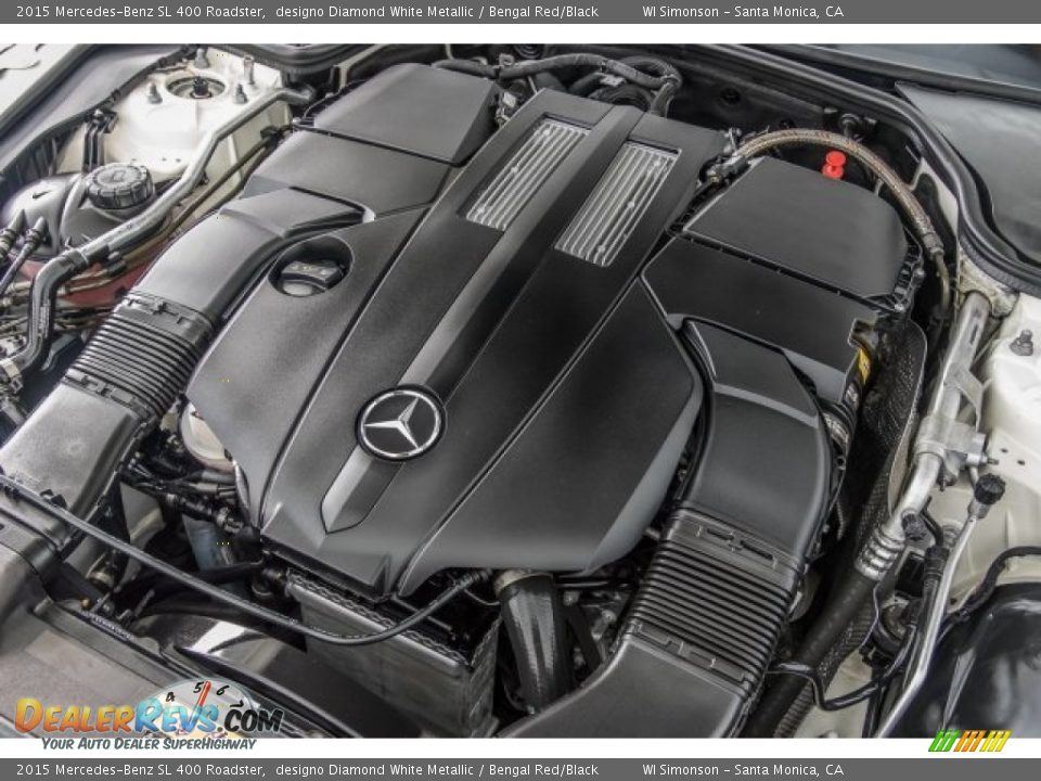 2015 Mercedes-Benz SL 400 Roadster designo Diamond White Metallic / Bengal Red/Black Photo #28