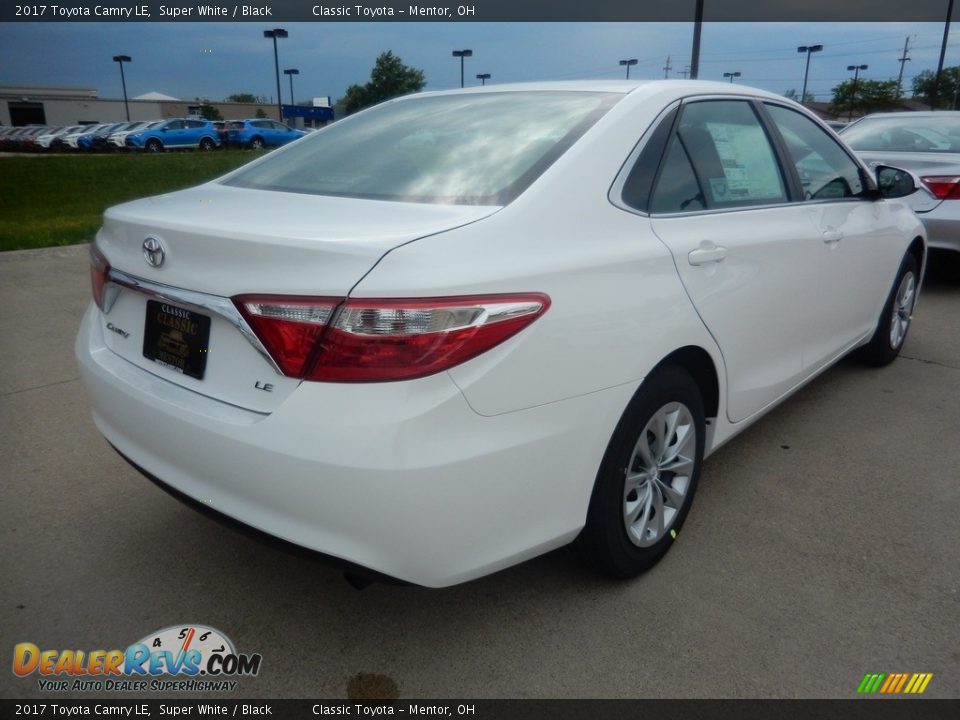 2017 Toyota Camry LE Super White / Black Photo #2