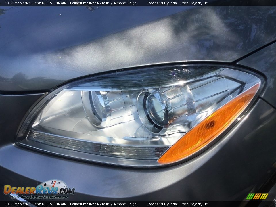 2012 Mercedes-Benz ML 350 4Matic Palladium Silver Metallic / Almond Beige Photo #31
