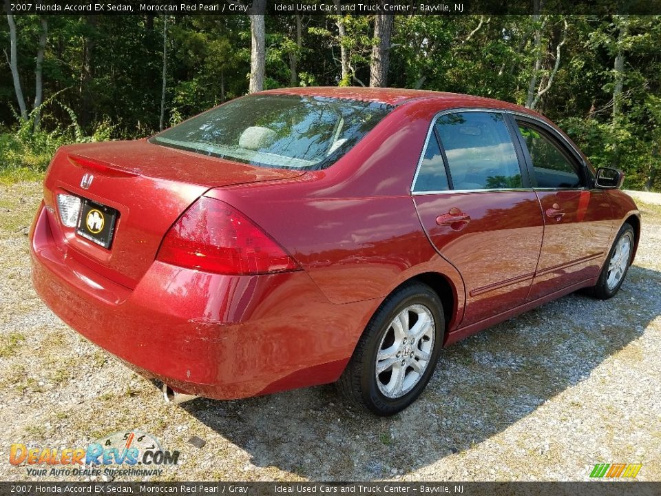 2007 Honda Accord EX Sedan Moroccan Red Pearl / Gray Photo #7