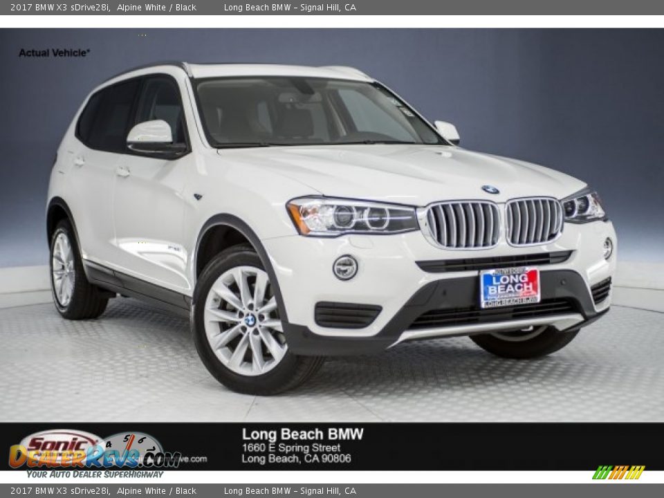 2017 BMW X3 sDrive28i Alpine White / Black Photo #1