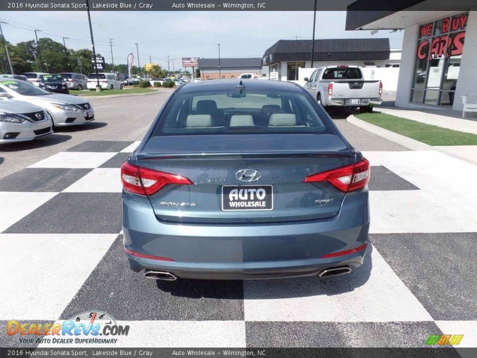 2016 Hyundai Sonata Sport Lakeside Blue / Gray Photo #4