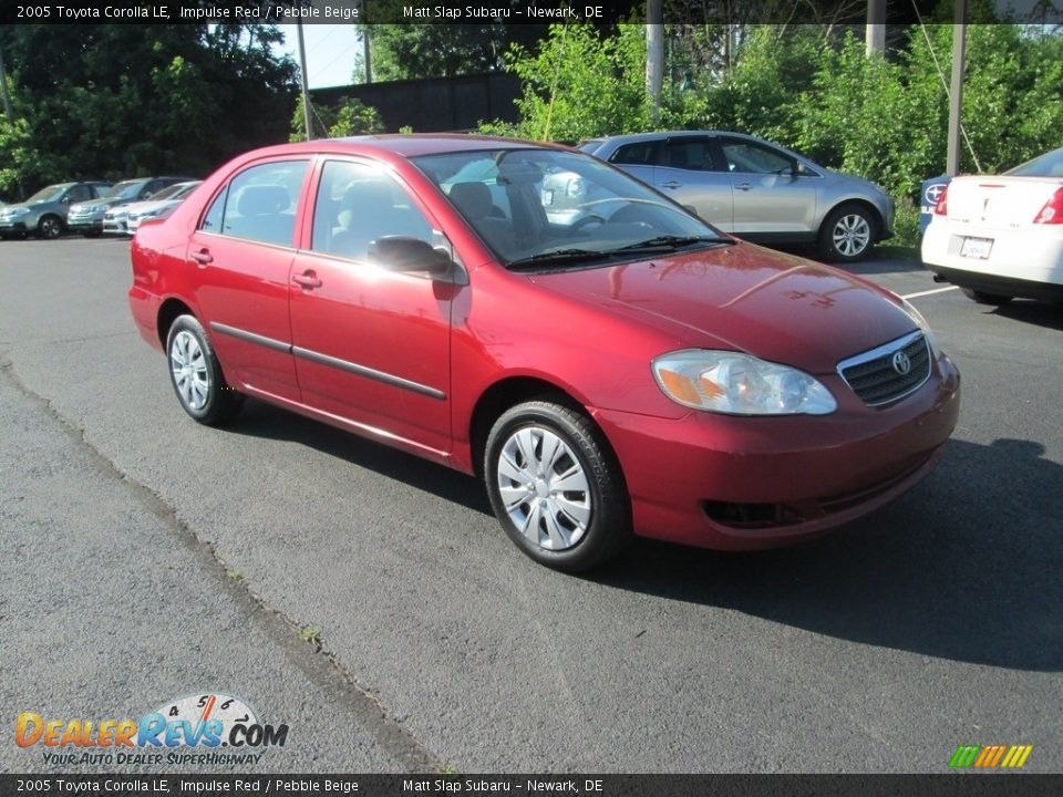 2005 Toyota Corolla LE Impulse Red / Pebble Beige Photo #4