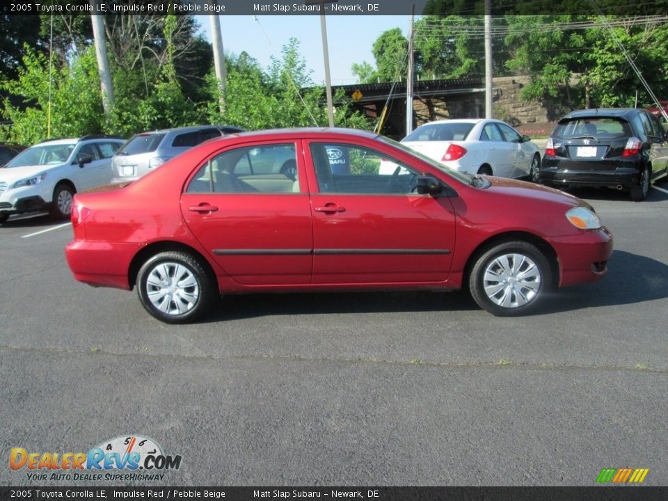 2005 Toyota Corolla LE Impulse Red / Pebble Beige Photo #5