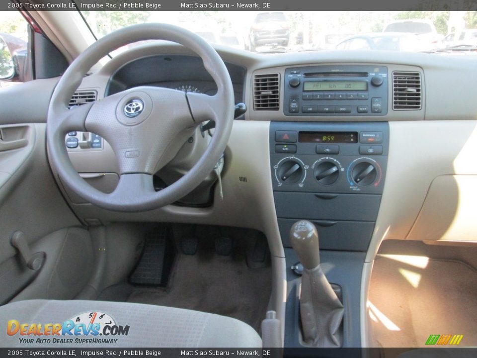 2005 Toyota Corolla LE Impulse Red / Pebble Beige Photo #10