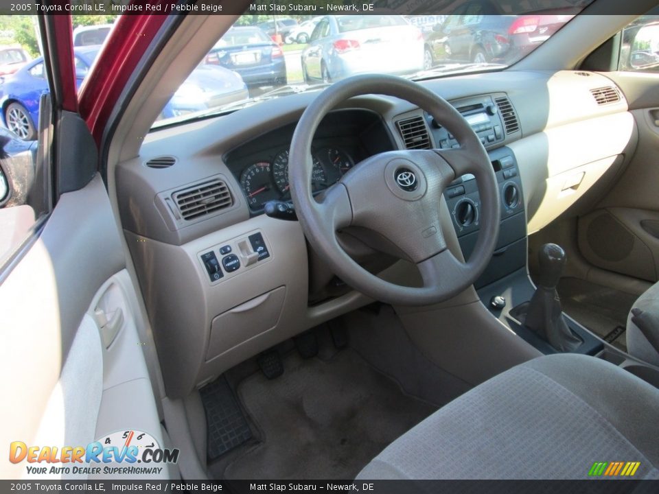 2005 Toyota Corolla LE Impulse Red / Pebble Beige Photo #11
