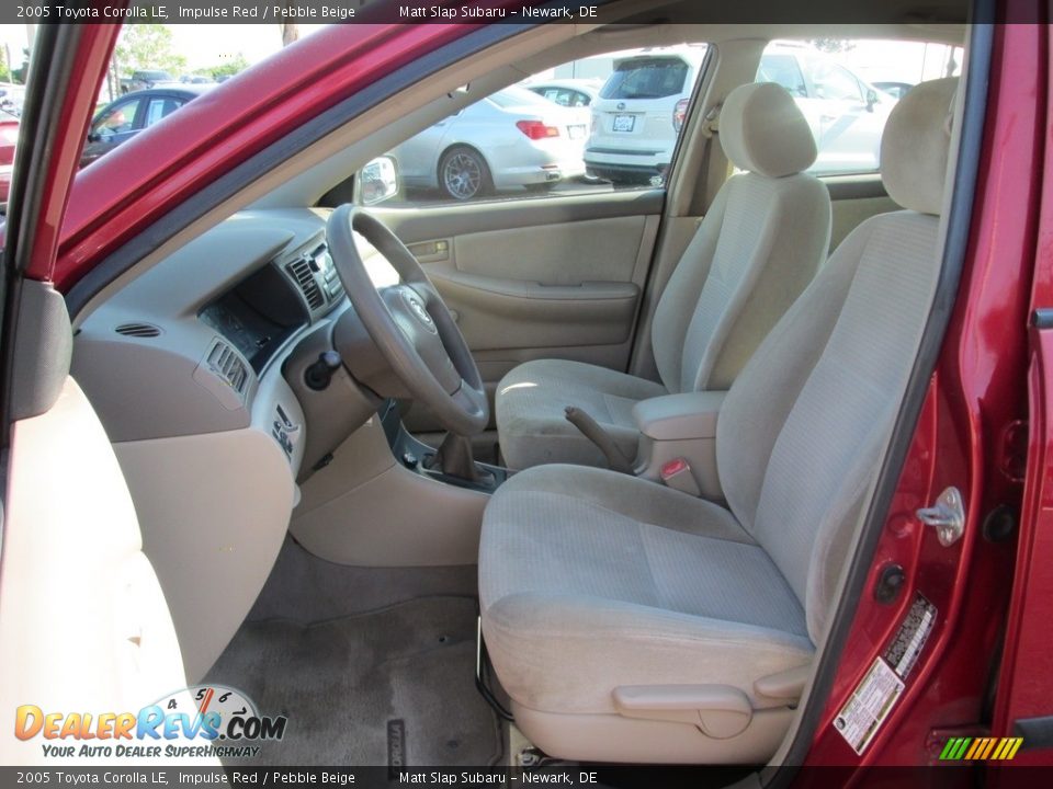 2005 Toyota Corolla LE Impulse Red / Pebble Beige Photo #12