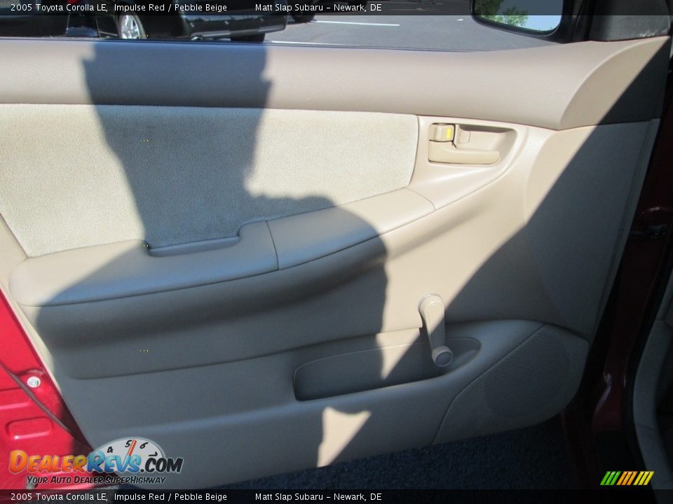 2005 Toyota Corolla LE Impulse Red / Pebble Beige Photo #13