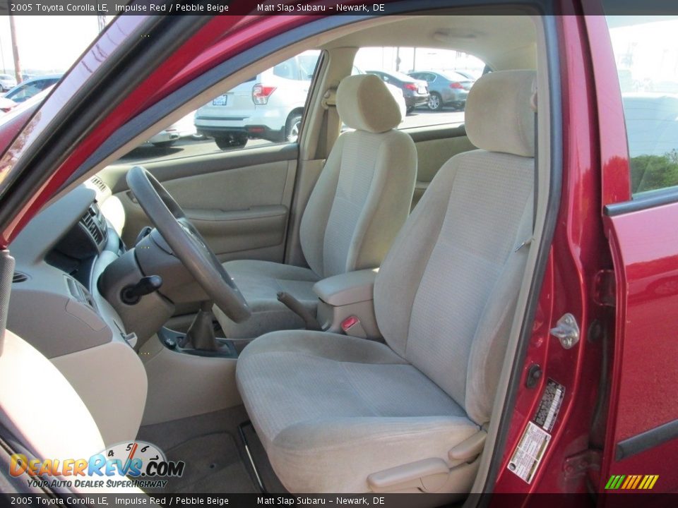 2005 Toyota Corolla LE Impulse Red / Pebble Beige Photo #14