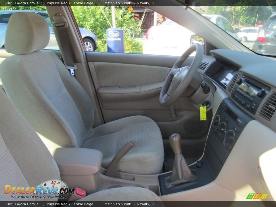 2005 Toyota Corolla LE Impulse Red / Pebble Beige Photo #15