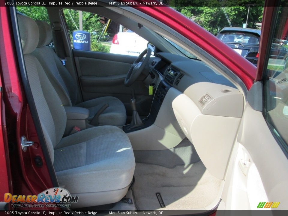 2005 Toyota Corolla LE Impulse Red / Pebble Beige Photo #16