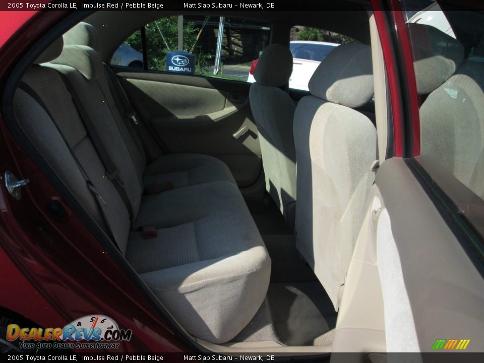2005 Toyota Corolla LE Impulse Red / Pebble Beige Photo #17