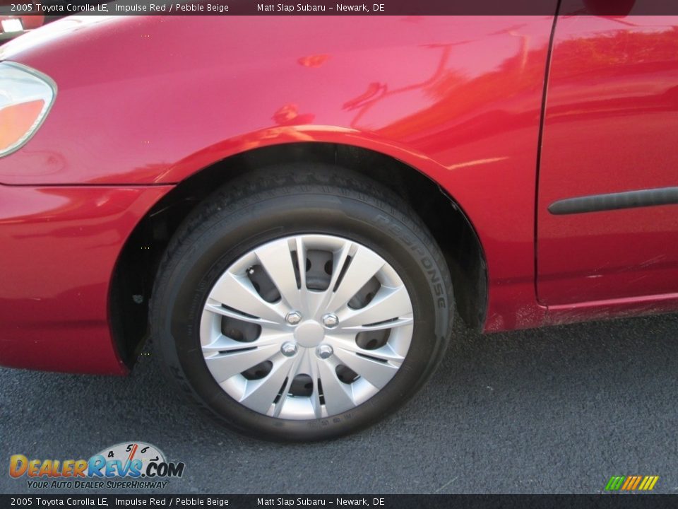 2005 Toyota Corolla LE Impulse Red / Pebble Beige Photo #20