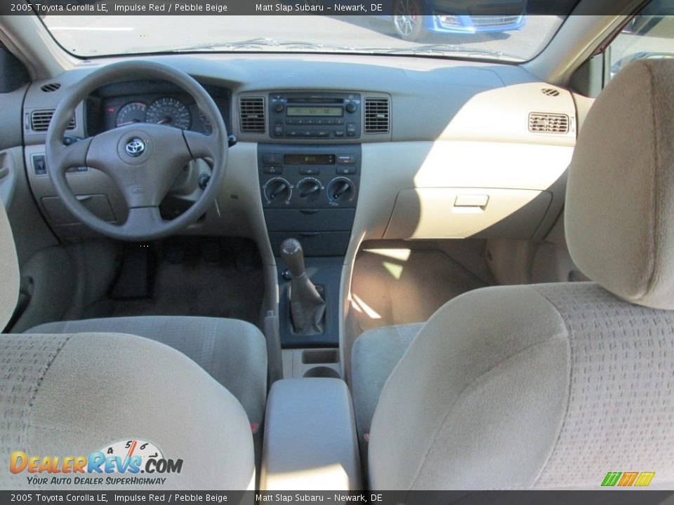 2005 Toyota Corolla LE Impulse Red / Pebble Beige Photo #22