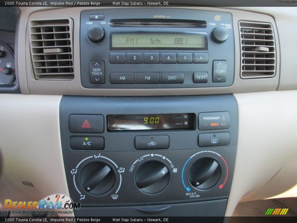 2005 Toyota Corolla LE Impulse Red / Pebble Beige Photo #23