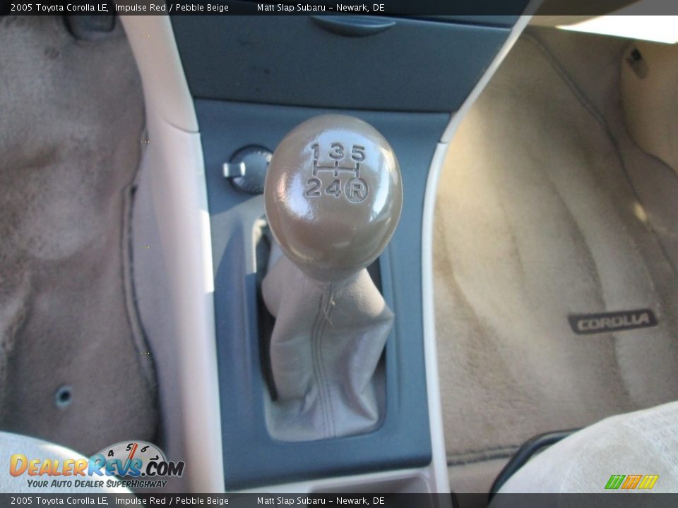 2005 Toyota Corolla LE Impulse Red / Pebble Beige Photo #24