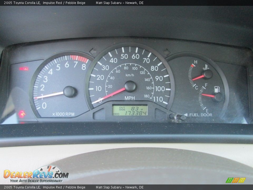 2005 Toyota Corolla LE Impulse Red / Pebble Beige Photo #25
