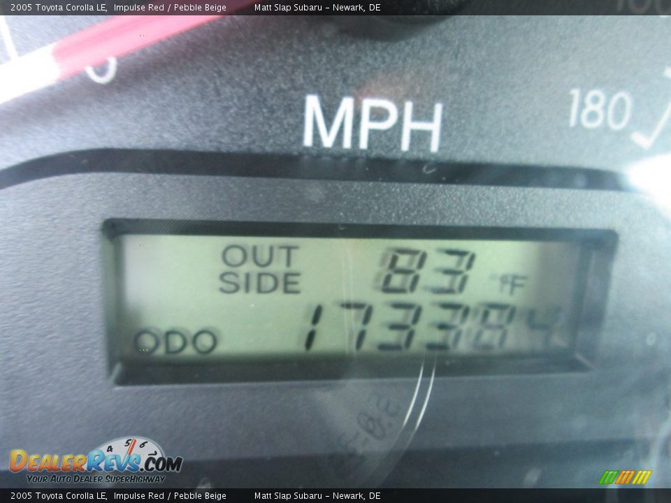 2005 Toyota Corolla LE Impulse Red / Pebble Beige Photo #26