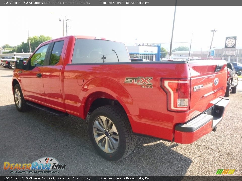 2017 Ford F150 XL SuperCab 4x4 Race Red / Earth Gray Photo #4