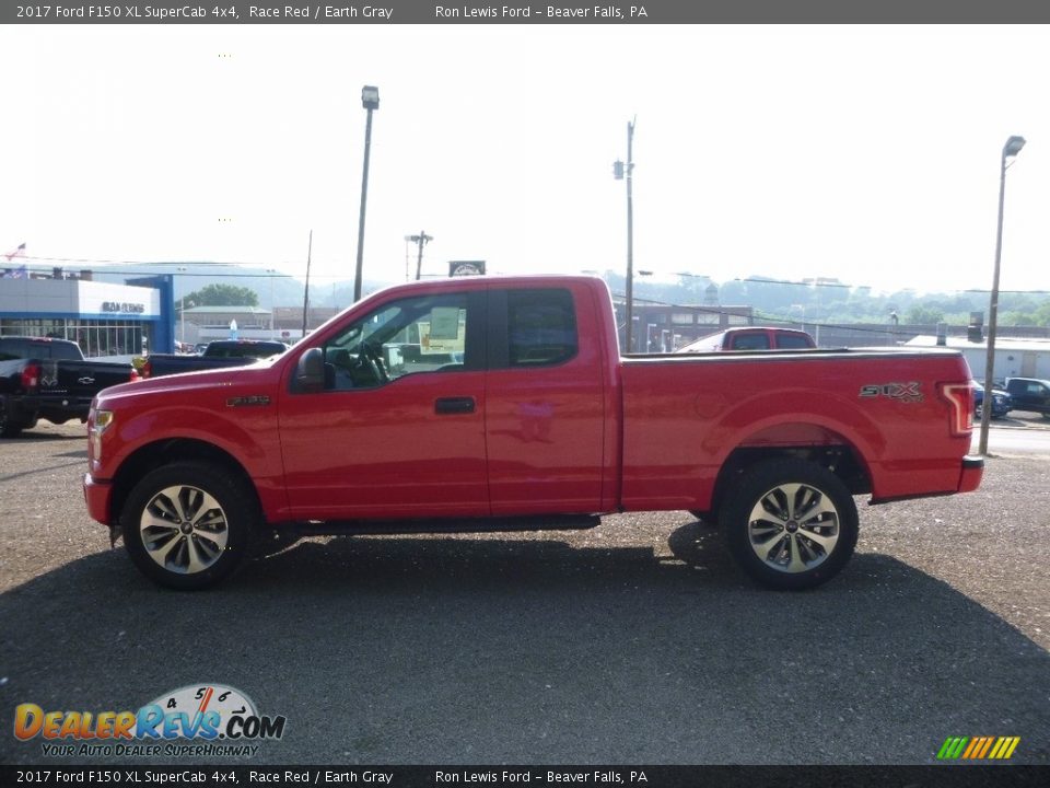 2017 Ford F150 XL SuperCab 4x4 Race Red / Earth Gray Photo #5