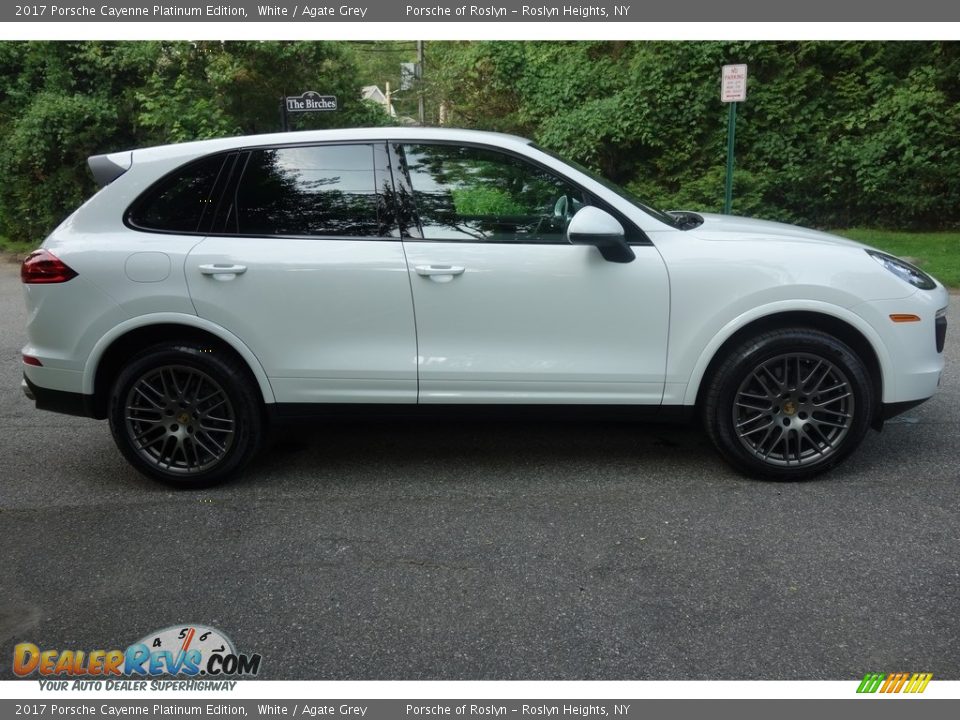 2017 Porsche Cayenne Platinum Edition White / Agate Grey Photo #7
