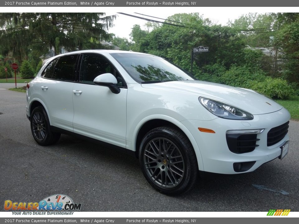2017 Porsche Cayenne Platinum Edition White / Agate Grey Photo #8