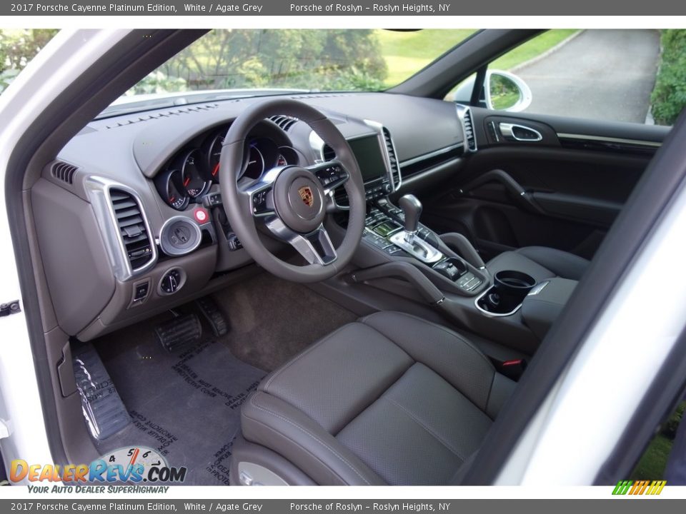 Agate Grey Interior - 2017 Porsche Cayenne Platinum Edition Photo #10