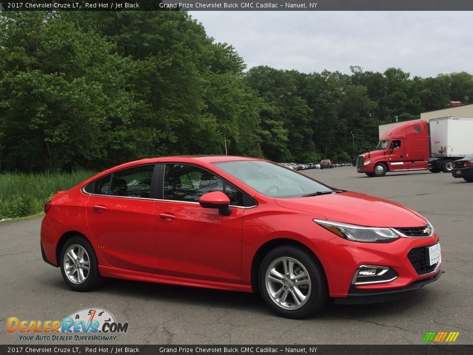 2017 Chevrolet Cruze LT Red Hot / Jet Black Photo #3