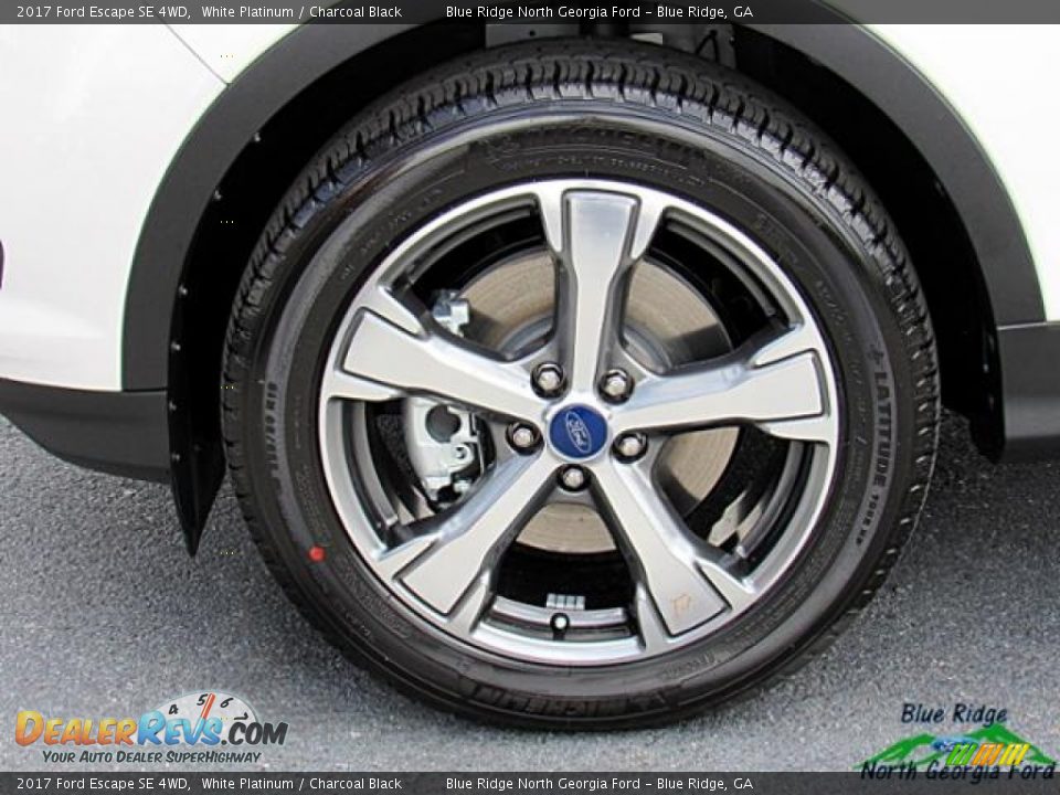 2017 Ford Escape SE 4WD White Platinum / Charcoal Black Photo #9