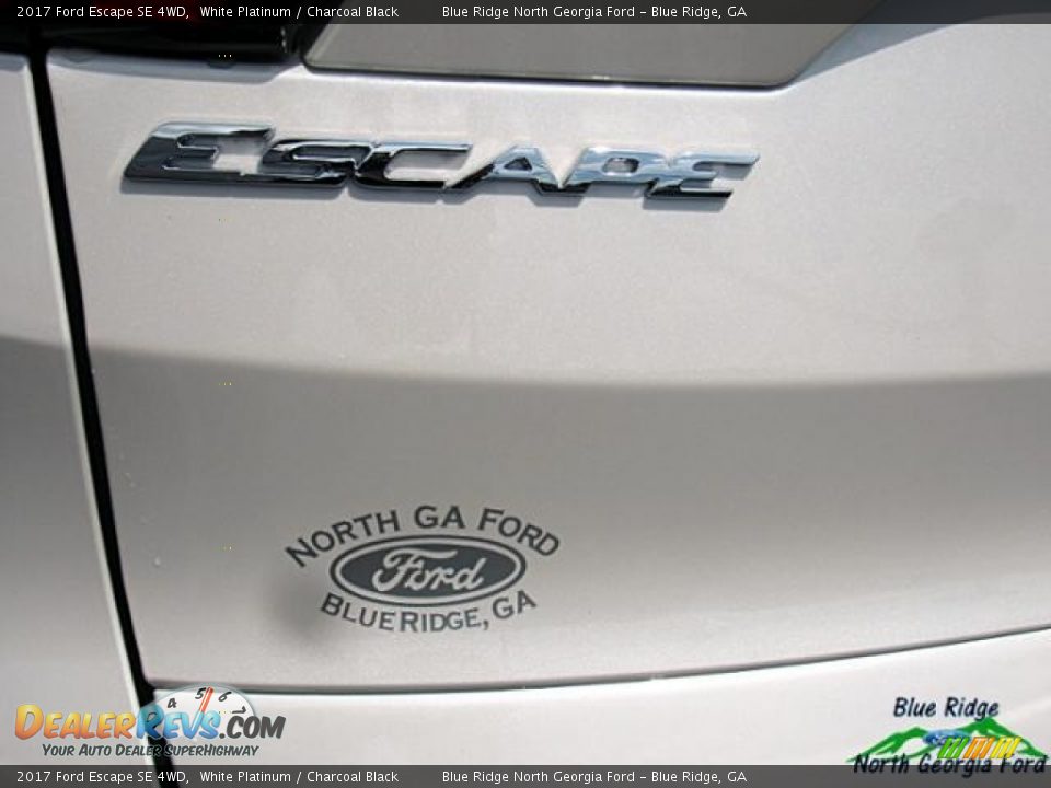 2017 Ford Escape SE 4WD White Platinum / Charcoal Black Photo #36