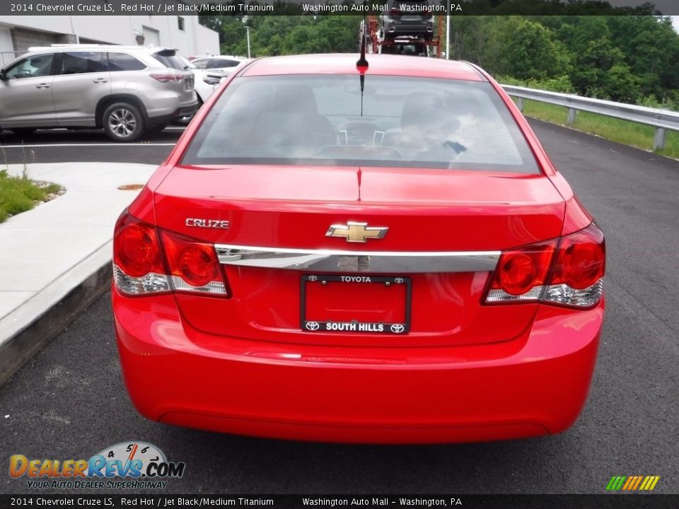 2014 Chevrolet Cruze LS Red Hot / Jet Black/Medium Titanium Photo #8