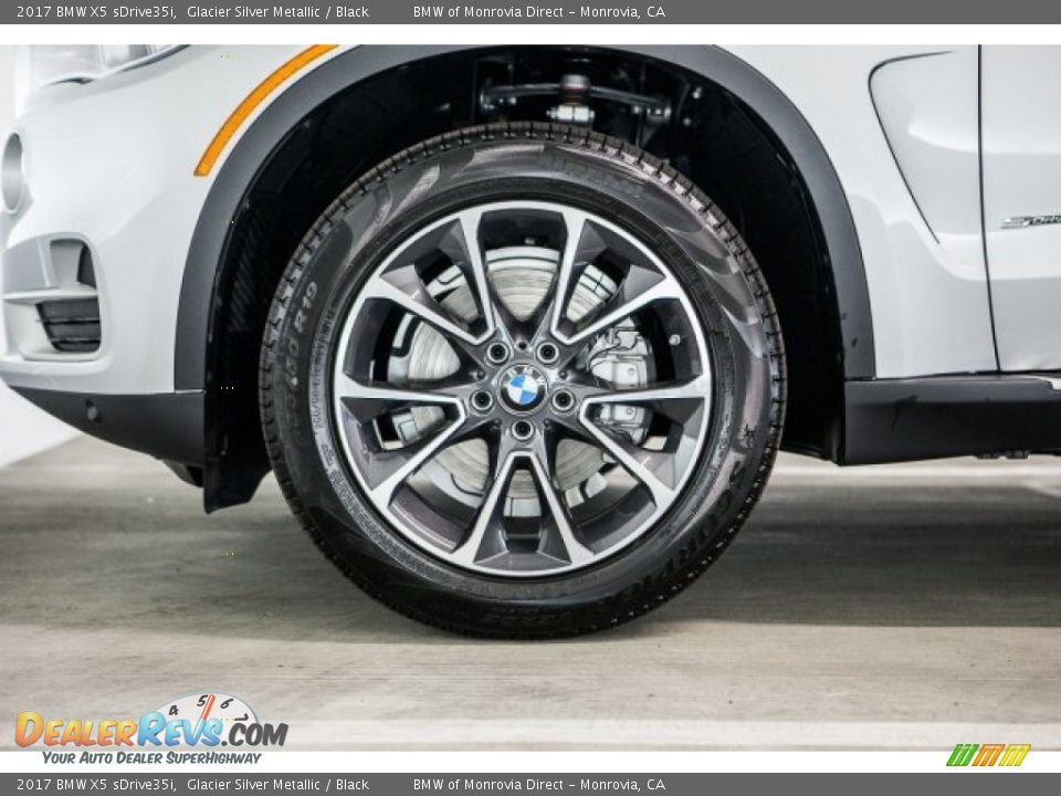 2017 BMW X5 sDrive35i Glacier Silver Metallic / Black Photo #9