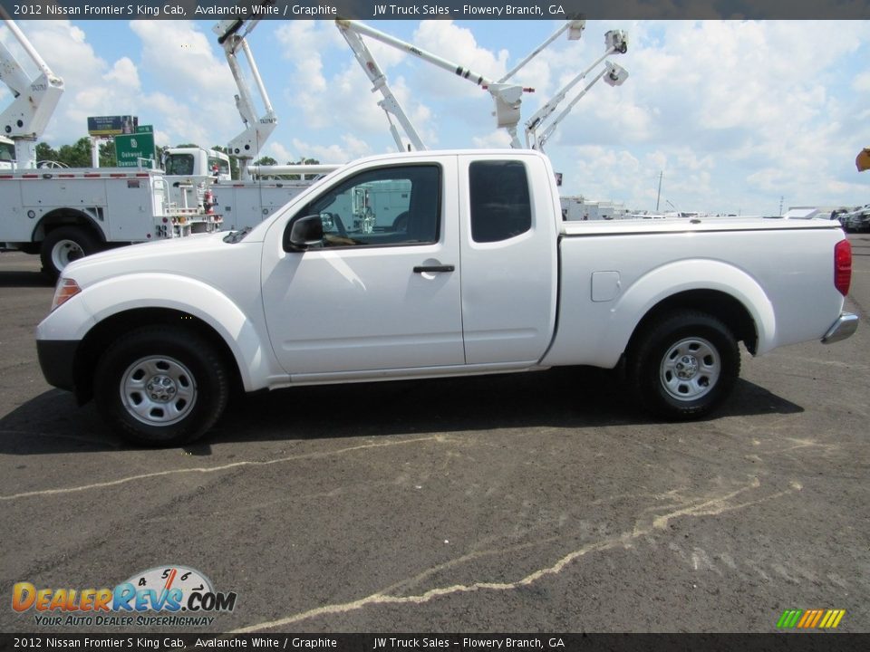 2012 Nissan Frontier S King Cab Avalanche White / Graphite Photo #2