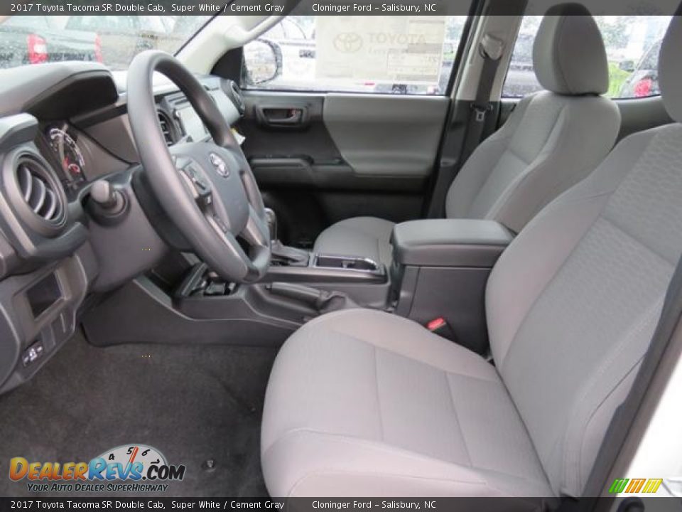 Cement Gray Interior - 2017 Toyota Tacoma SR Double Cab Photo #11