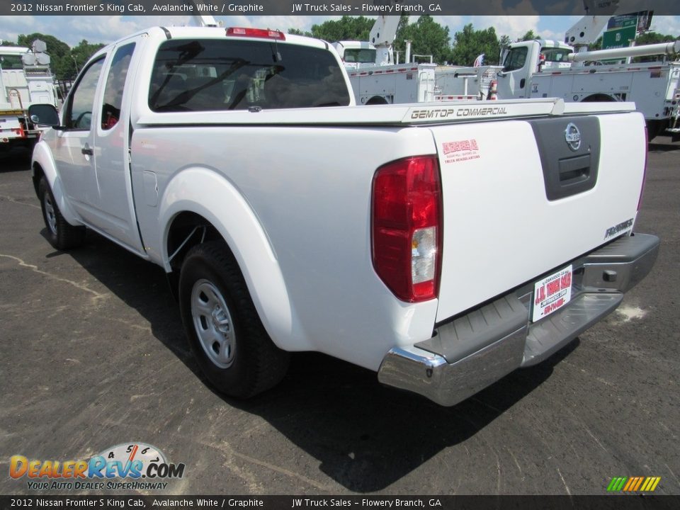 2012 Nissan Frontier S King Cab Avalanche White / Graphite Photo #3