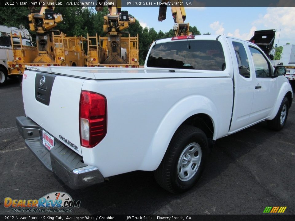 2012 Nissan Frontier S King Cab Avalanche White / Graphite Photo #6