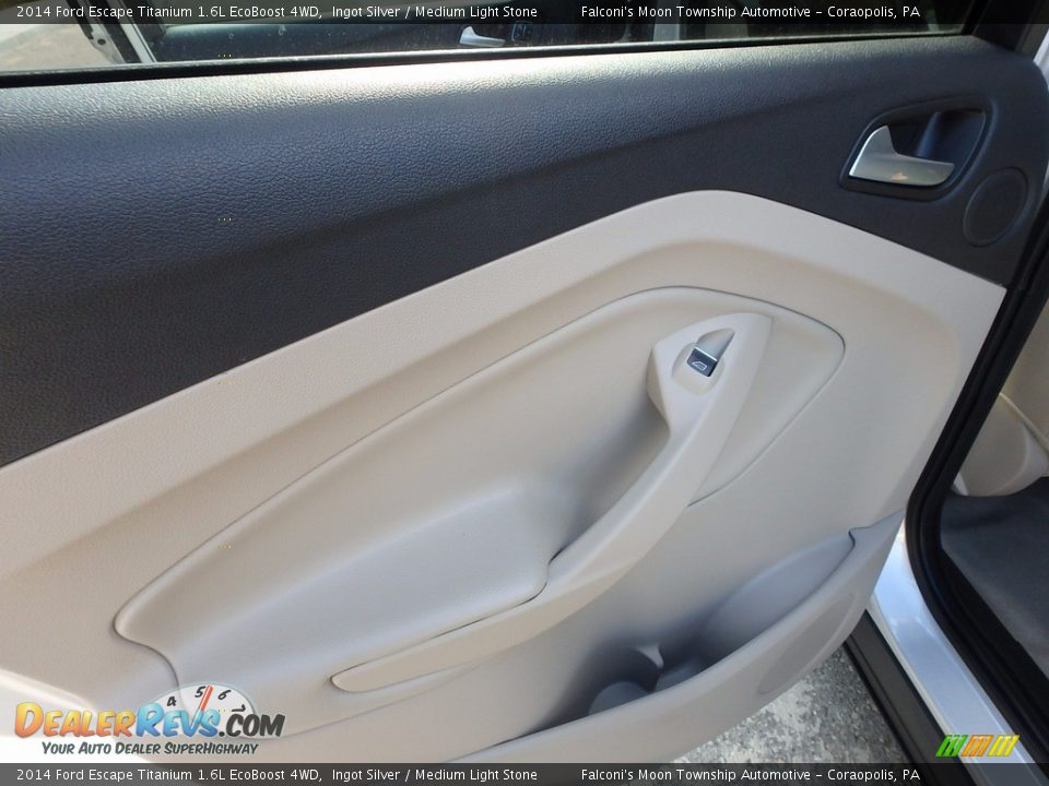 2014 Ford Escape Titanium 1.6L EcoBoost 4WD Ingot Silver / Medium Light Stone Photo #18
