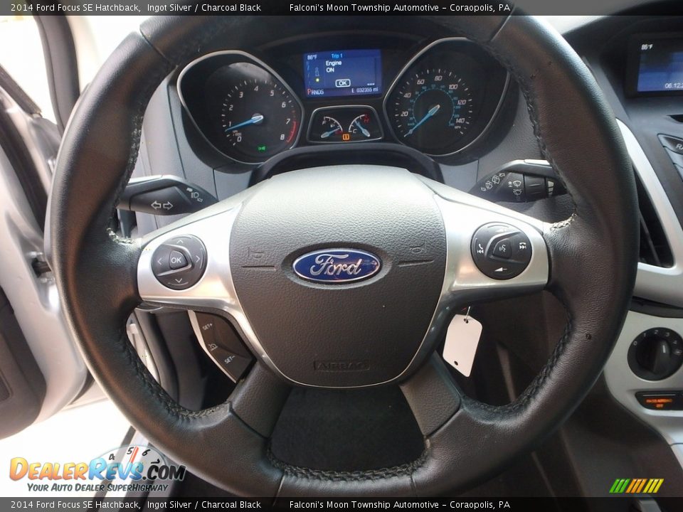2014 Ford Focus SE Hatchback Ingot Silver / Charcoal Black Photo #22