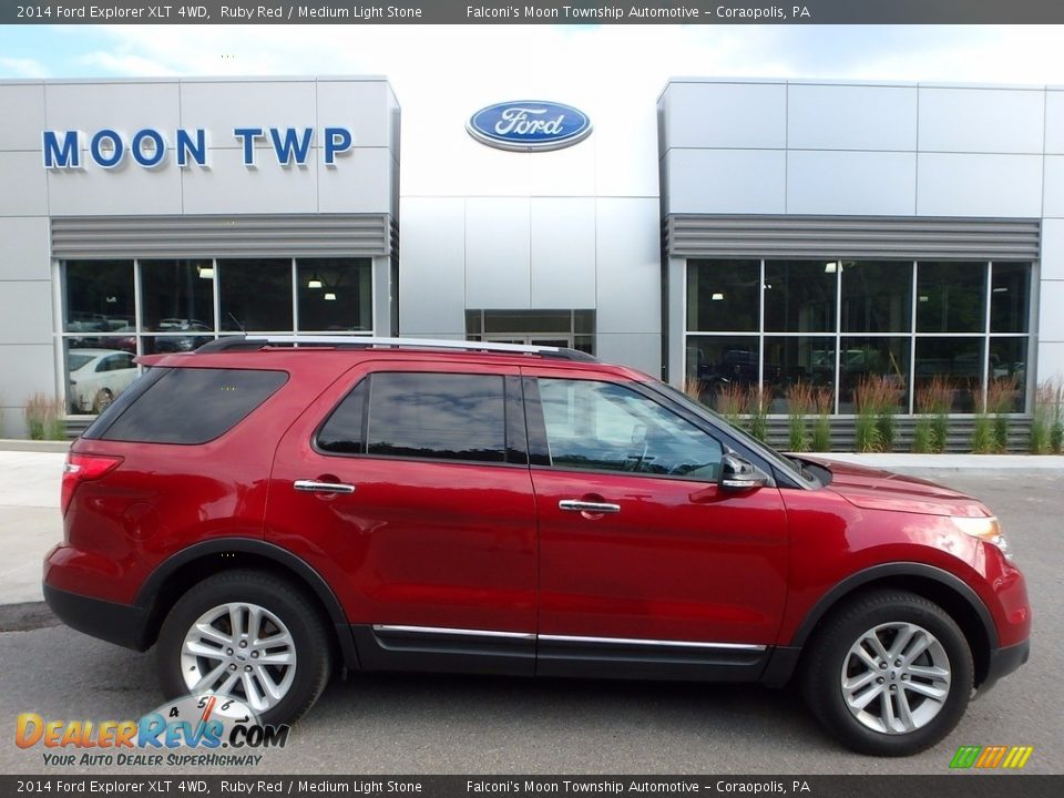 2014 Ford Explorer XLT 4WD Ruby Red / Medium Light Stone Photo #1
