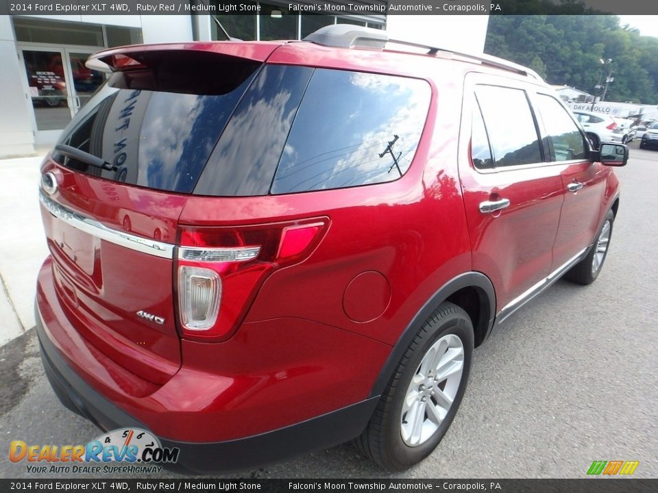 2014 Ford Explorer XLT 4WD Ruby Red / Medium Light Stone Photo #2