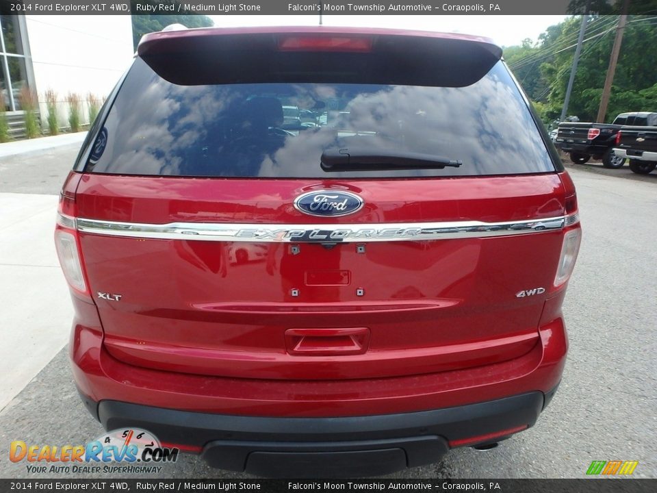 2014 Ford Explorer XLT 4WD Ruby Red / Medium Light Stone Photo #3