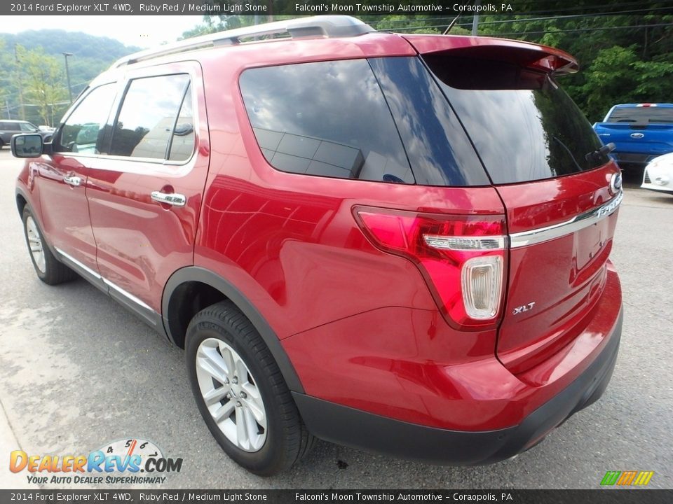 2014 Ford Explorer XLT 4WD Ruby Red / Medium Light Stone Photo #5