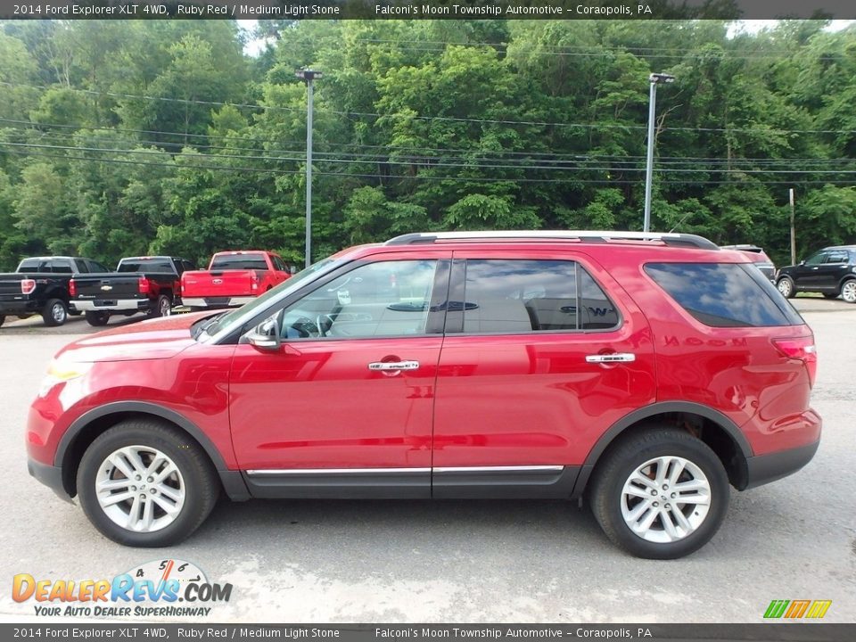 2014 Ford Explorer XLT 4WD Ruby Red / Medium Light Stone Photo #6